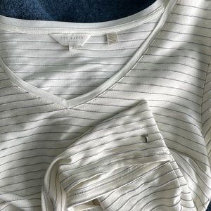 White short sleeve, silver stripe, Ted Baker T-shirt